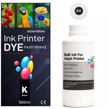 Ricarica inchiostro HP Epson Canon Brother kit per cartucce stampante 500ml NERO