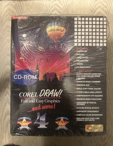 Software rom vintage corel - cd-rom,