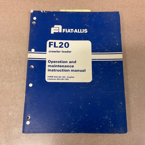 Fiat allis fl20 - allis, manuale