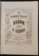 VIVA IL CARNEVALE ITALIANO ALBUM PEL 1860 GIORZA BALLI SALA PIANOFORTE FLAUTO