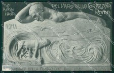 La Spezia Città Varo Corazzata Roma Commemorativa ABRASA cartolina QZ7412