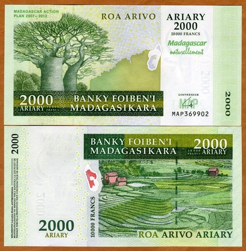 Madagascar 2000 ariary 2007 - madagascar,,