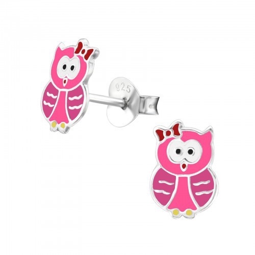 Orecchini perno rosa forma - a,