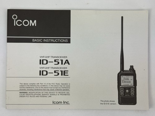 Icom 51a id51e manuale - id-51a,