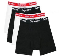 Slip Boxer Supreme Hanes Nero/Bianco - S/M/L 100% Autentico!