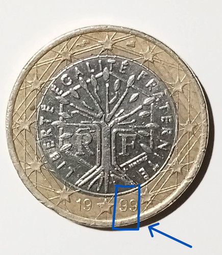 Moneta francia euro 1999 - moneta,