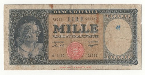1000 lire italia ornata - italia, di