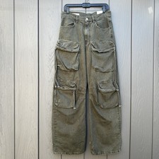 Jeans cargo ZARA Baggy verde