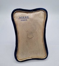 Niers Authentic Wristwatch Velvet Blu And Satin Ivory Display Damaged Used