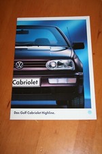 Brochure depliant VW Golf 3-