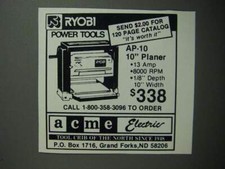 1989 Ryobi AP-10 10" Planer Ad