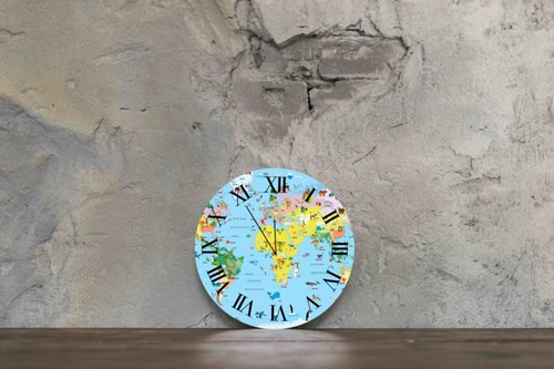 Orologio stampa planisfero da - stampa,