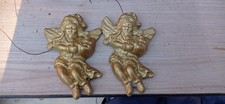 Coppia 2 Putti Angeli Ceramica