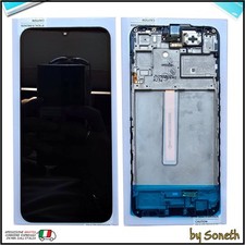 LCD DISPLAY CON FRAME PER SAMSUNG A25 5G SM-A256 SM-A256B NERO ORIGINALE SERVICE
