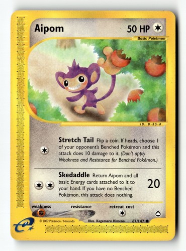 Pokemon card aipom - pokemon, lp