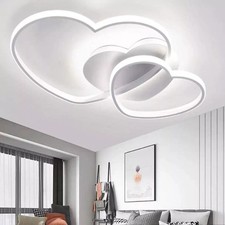 Plafoniera Lampadario LED A Soffitto Forma Doppio Cuore Luce 33W 3000K-6500K CCT