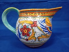 BROCCA   IN   CERAMICA   DECORO  ' DERUTA'   FIRMATA   FN,   