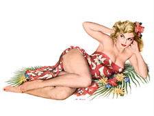 Adesivo Pin Up Girl 9 x 9 cm