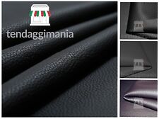 Ecopelle al metro tessuto per tappezzeria finta pelle sky eco pelle nera grigia 