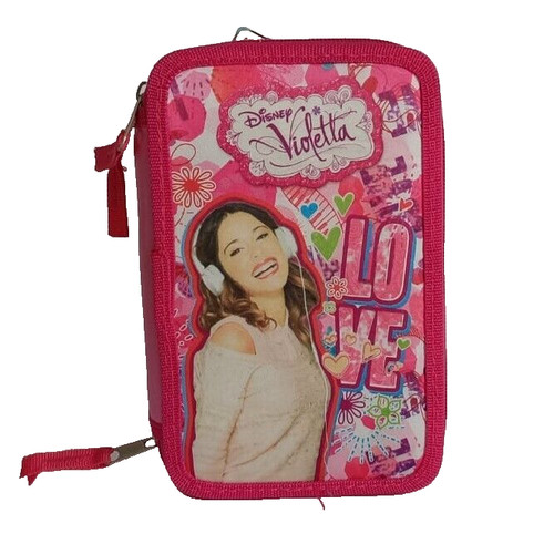 Astuccio scuola zip violetta - 3,