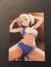 WHITE QUEEN - DATE A LIVE - BIG BOOBS - SEXY WAFU - PROMO CARD - MANGA - ANIME