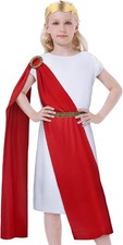 AOOWU Imperatore Romano Vestito Fantasia Bambino Romana Toga Costume Antico Greco