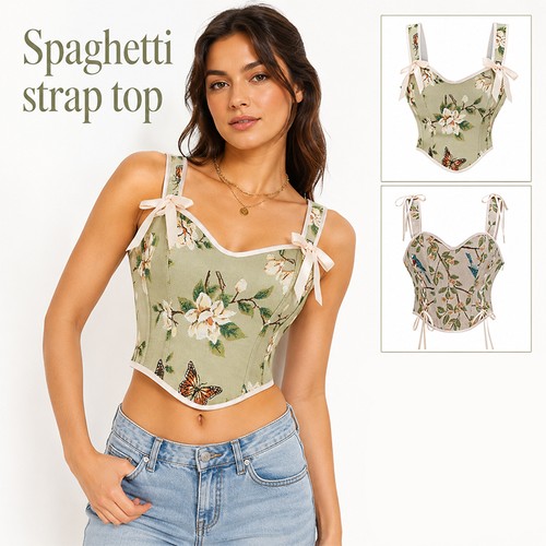 Top corsetto vintage stringato