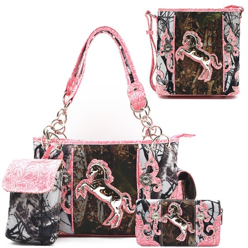 Borsa donna mimetica cavallo
