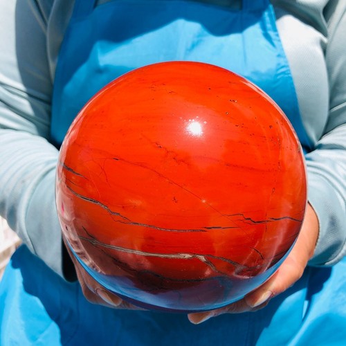Sfera giada rossa naturale - di,