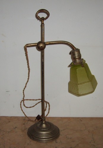 Antica lampada tavolo con - lampada, tavolo-con