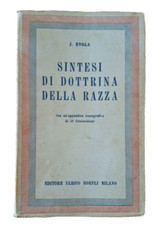 JULIUS EVOLA SINTESI DELLA DOTTRINA DELLA RAZZA  1941 PRIMA EDIZIONE RAZZISMO