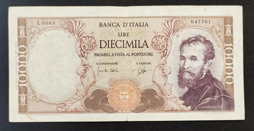 10000 lire michelangelo - 10000,