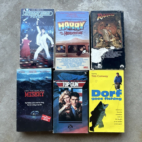 Assorted vhs tapes top - assorted,
