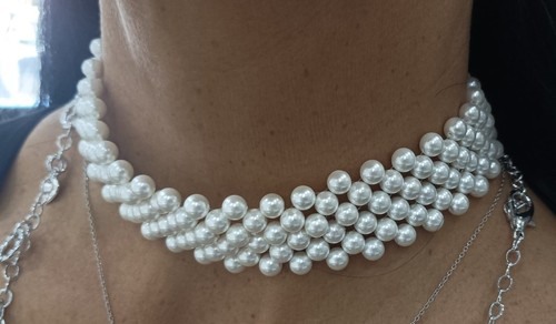 Collana choker multifilo - multifilo, con