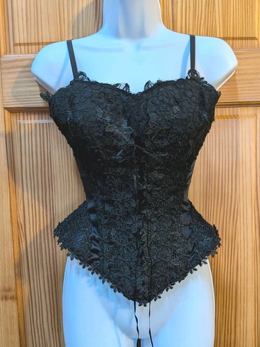 Corsetto vintage donna nero - corsetto,