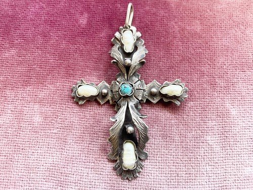 Antico ciondolo croce - , sterling