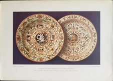 ANTICA STAMPA COLORI 1925 DEKORATIVE VORBILDER XXVII. PIATTI DIPINTI URBINO 1570
