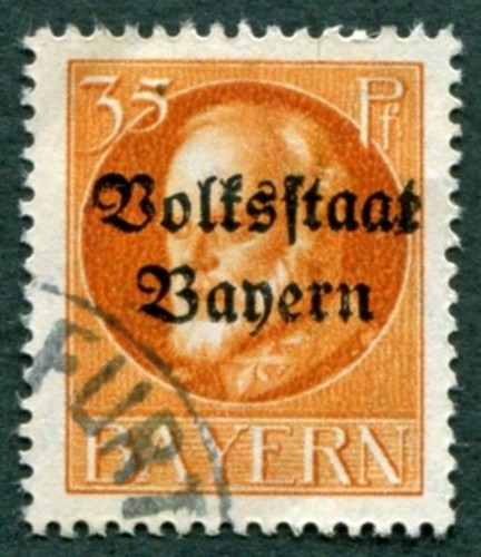 Bavaria 1919 35pf arancione - 1919-20,