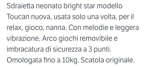 Sdraietta neonato come - sdraietta,