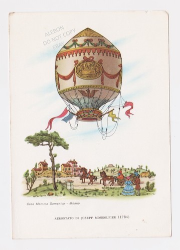 Cartolina aerostato - cartolina,
