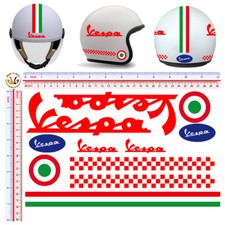 Vespa adesivi casco pvc rosso