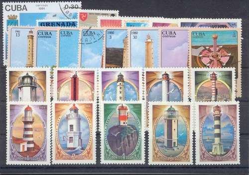 Francobolli diversi faro - 25,