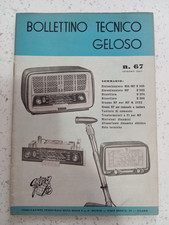 BOLLETTINO TECNICO GELOSO n. 67 INVERNO 1957 Radio Ricevitore Sintonizzatore RF