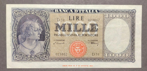1000 lire italia ornata - lire,