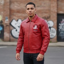 Giacca di pelle rossa Soda