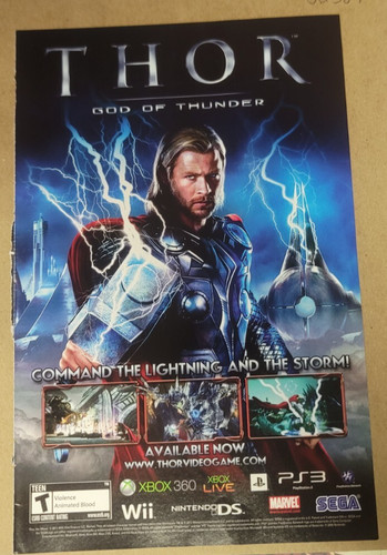 Video game print - thor, god