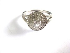 Anello Oro Bianco 375 Con