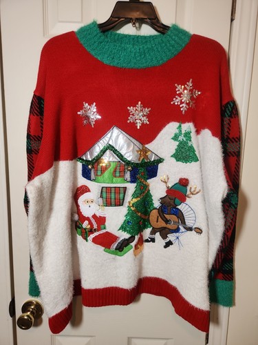 Maglione brutto natale babbo - brutto,