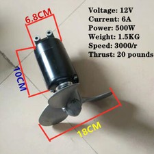 Gommone barca elettrica fai da te 12V 500W motore esterno subacqueo elica