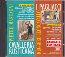 MASCAGNI CAVALLERIA RUSTICANA LEONCAVALLO I PAGLIACCI CD Ottimo E00395